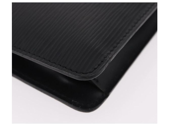 LOUIS VUITTON Epi Montaigne 27 Clutch Bag Black M52652 LV Auth mr2795 Nero - vista 7