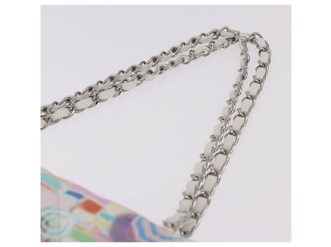 CHANEL Matelasse 25 Chain Bag Lamb Skin Multicolor Silver CC Auth 190690SM Argento Multicolore - vista 14