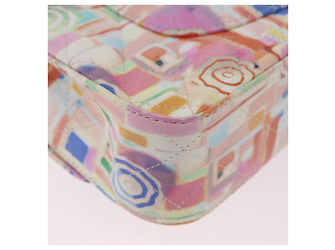 CHANEL Matelasse 25 Chain Bag Lamb Skin Multicolor Silver CC Auth 190690SM Argento Multicolore - vista 17