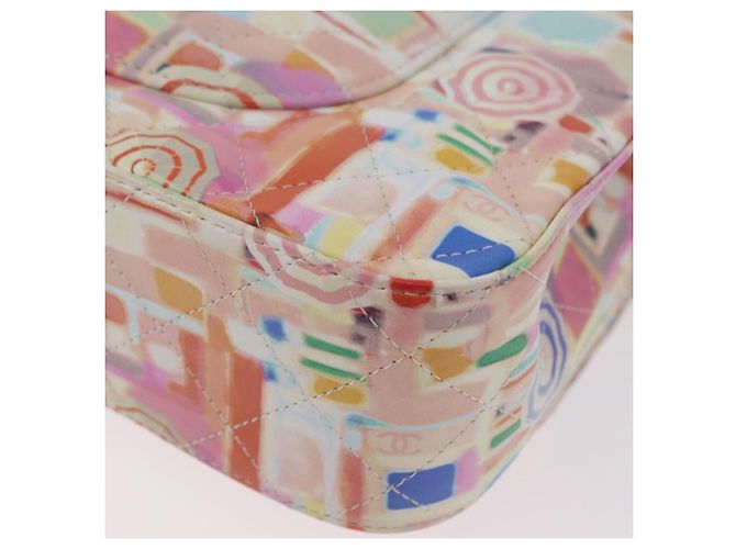 CHANEL Matelasse 25 Chain Bag Lamb Skin Multicolor Silver CC Auth 190690SM Argento Multicolore - vista 18