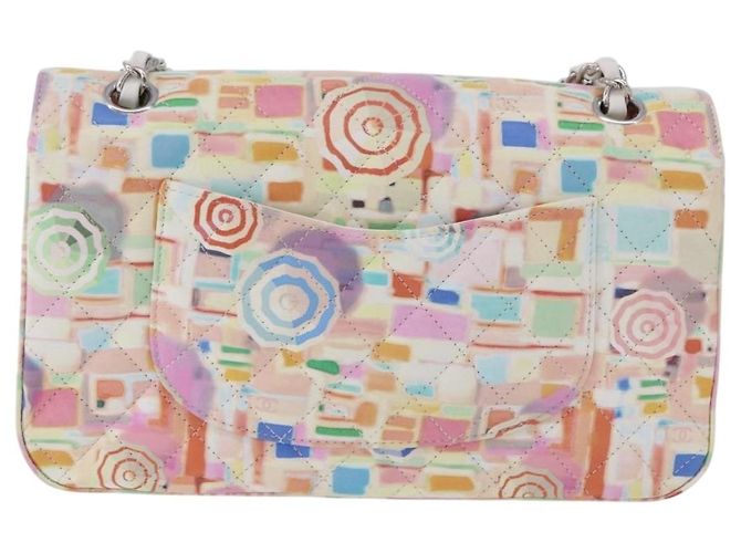 CHANEL Matelasse 25 Chain Bag Lamb Skin Multicolor Silver CC Auth 190690SM Argento Multicolore - vista 2