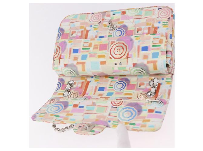 CHANEL Matelasse 25 Chain Bag Lamb Skin Multicolor Silver CC Auth 190690SM Argento Multicolore - vista 20