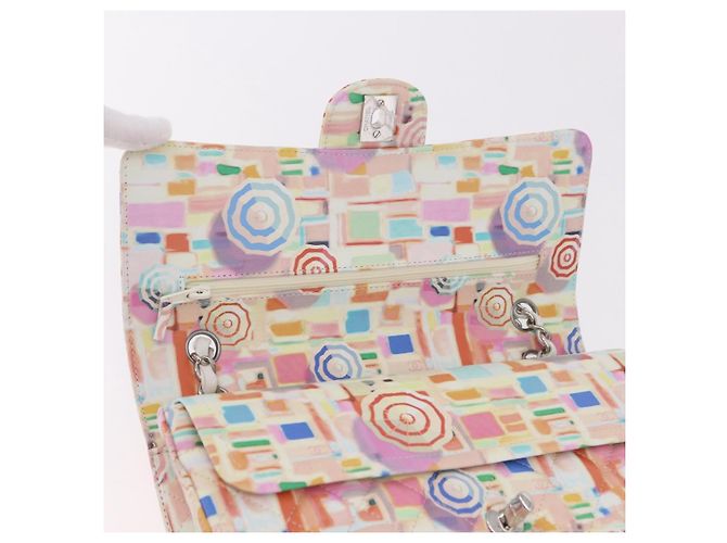 CHANEL Matelasse 25 Chain Bag Lamb Skin Multicolor Silver CC Auth 190690SM Argento Multicolore - vista 21