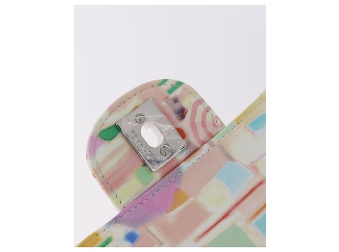 CHANEL Matelasse 25 Chain Bag Lamb Skin Multicolor Silver CC Auth 190690SM Argento Multicolore - vista 23