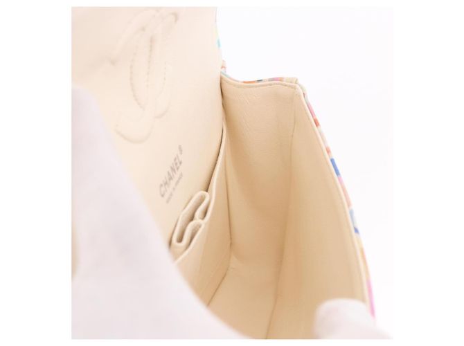 CHANEL Matelasse 25 Chain Bag Lamb Skin Multicolor Silver CC Auth 190690SM Argento Multicolore - vista 25