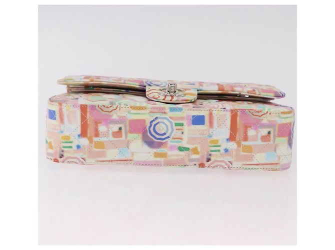 CHANEL Matelasse 25 Chain Bag Lamb Skin Multicolor Silver CC Auth 190690SM Argento Multicolore - vista 5