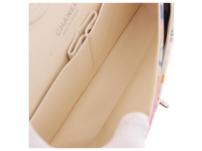 CHANEL Matelasse 25 Chain Bag Lamb Skin Multicolor Silver CC Auth 190690SM Argento Multicolore - vista 9