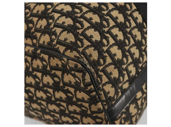 Borsa Boston Christian Dior Trotter Canvas Navy Silver Auth gh2199 Argento Blu navy - vista 12