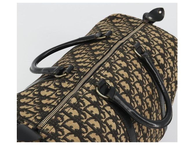 Borsa Boston Christian Dior Trotter Canvas Navy Silver Auth gh2199 Argento Blu navy - vista 6