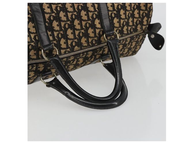 Borsa Boston Christian Dior Trotter Canvas Navy Silver Auth gh2199 Argento Blu navy - vista 7