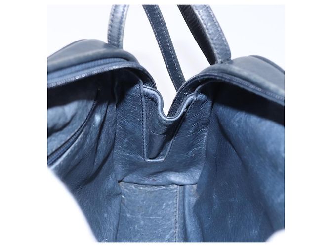 Borsa a Spalla GUCCI Micro GG Canvas Navy Gold Auth 192243 D'oro Blu navy - vista 18