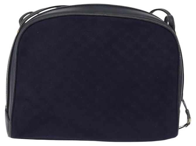 Borsa a Spalla GUCCI Micro GG Canvas Navy Gold Auth 192243 D'oro Blu navy - vista 3
