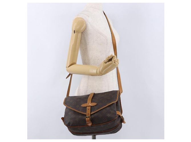 LOUIS VUITTON Borsa a Spalla Monogram Saumur 30 M42256 LV Auth ka5313 Monogramma - vista 28