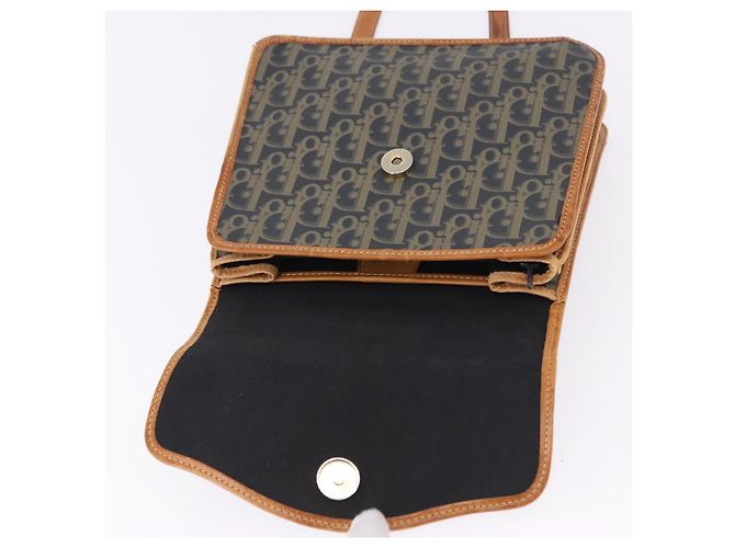Borsa Christian Dior Trotter Canvas PVC 2way Navy Gold Auth 192200 D'oro Blu navy - vista 16