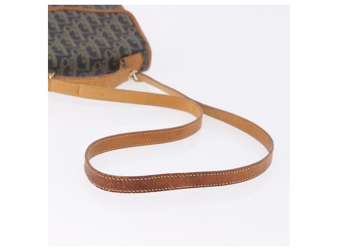 Borsa Christian Dior Trotter Canvas PVC 2way Navy Gold Auth 192200 D'oro Blu navy - vista 9