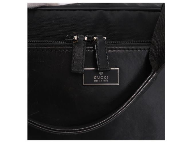 Borsa GUCCI in tela nera e argento Auth bs36102 Nero - vista 15