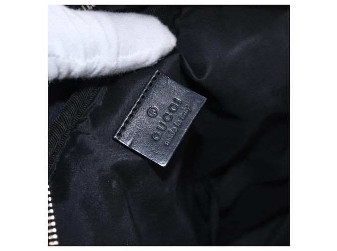 Borsa GUCCI in tela nera e argento Auth bs36102 Nero - vista 17