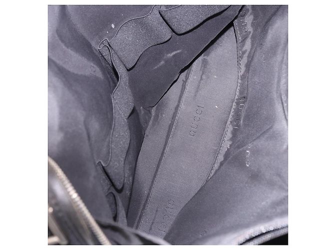 Borsa GUCCI in tela nera e argento Auth bs36102 Nero - vista 18