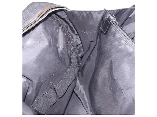 Borsa GUCCI in tela nera e argento Auth bs36102 Nero - vista 19