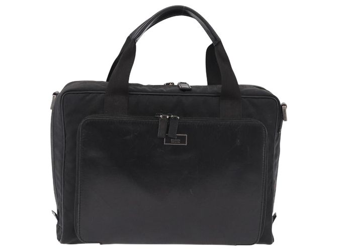 Borsa GUCCI in tela nera e argento Auth bs36102 Nero - vista 2