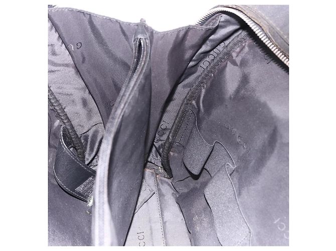 Borsa GUCCI in tela nera e argento Auth bs36102 Nero - vista 20
