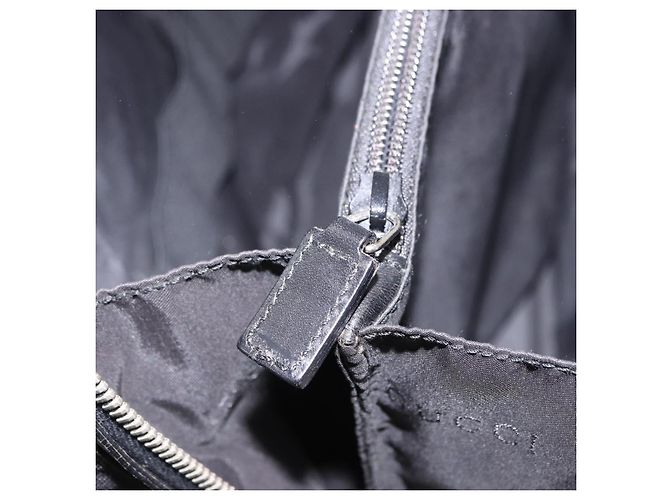 Borsa GUCCI in tela nera e argento Auth bs36102 Nero - vista 24