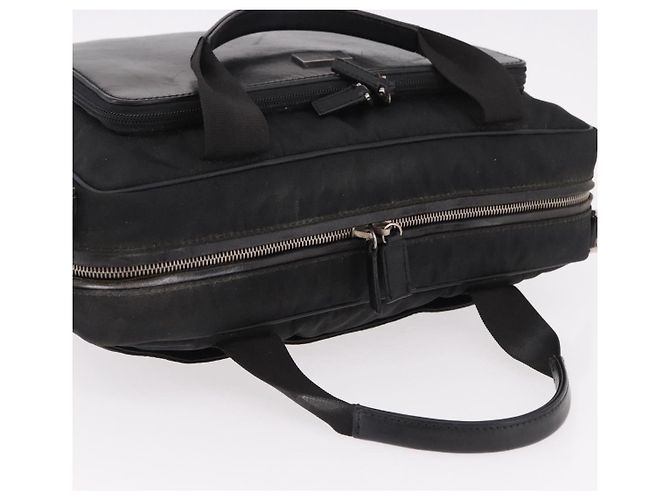 Borsa GUCCI in tela nera e argento Auth bs36102 Nero - vista 7