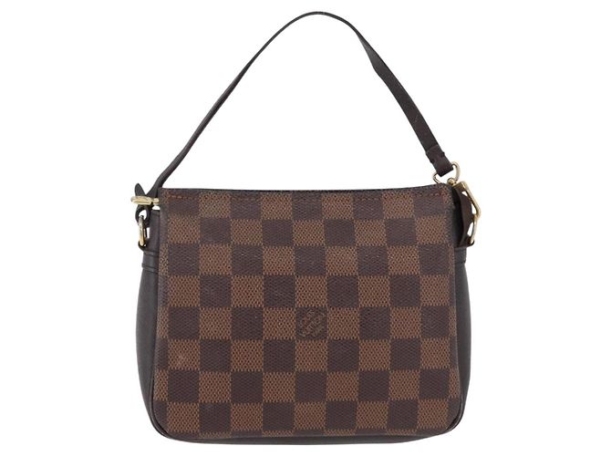 LOUIS VUITTON Damier Ebene Trousse Make Up Pouch N51982 LV Auth ka5246 - vista 13