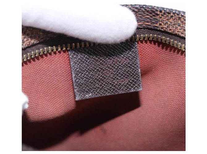 LOUIS VUITTON Damier Ebene Trousse Make Up Pouch N51982 LV Auth ka5246 - vista 17