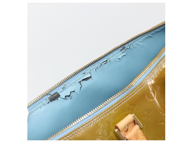 LOUIS VUITTON Monogram Vernis Mercer Boston Bag Baby Blue M91001 LV Auth 191782 Blu chiaro - vista 10