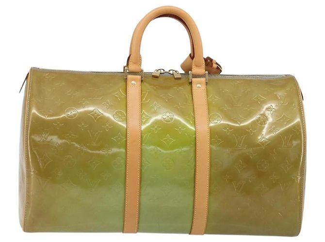 LOUIS VUITTON Monogram Vernis Mercer Boston Bag Baby Blue M91001 LV Auth 191782 Blu chiaro - vista 2