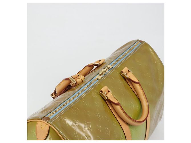 LOUIS VUITTON Monogram Vernis Mercer Boston Bag Baby Blue M91001 LV Auth 191782 Blu chiaro - vista 6