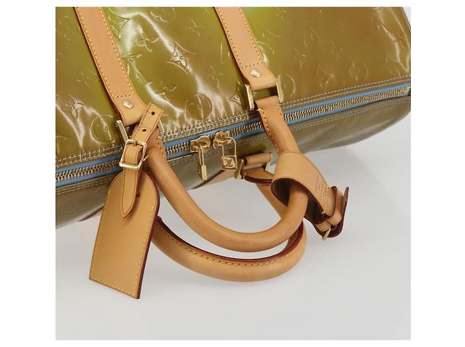 LOUIS VUITTON Monogram Vernis Mercer Boston Bag Baby Blue M91001 LV Auth 191782 Blu chiaro - vista 7