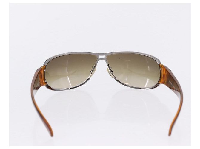 Occhiali da Sole PRADA Plastica Metallo 3 Set Nero Marrone Auth SW2622 - vista 9