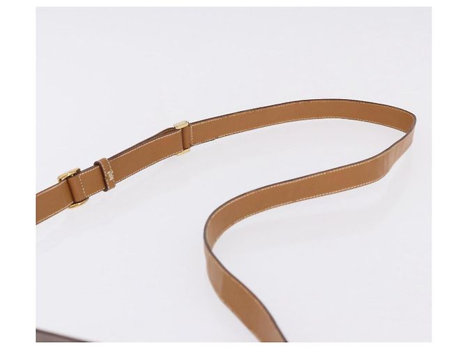 Bolsa de Ombro GUCCI Micro GG Supreme PVC Marrom Ouro 001 261 0688 Auth BA14319A Dourado - vista 8