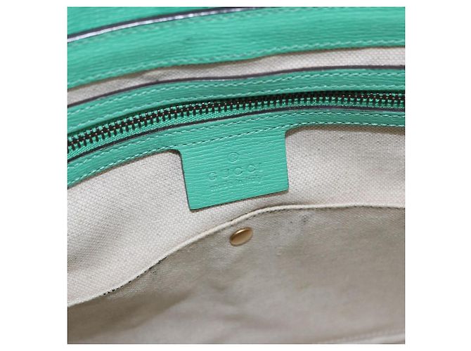 Borsa GUCCI in pelle 2way Verde Oro 319795 Auth 192124V D'oro - vista 18