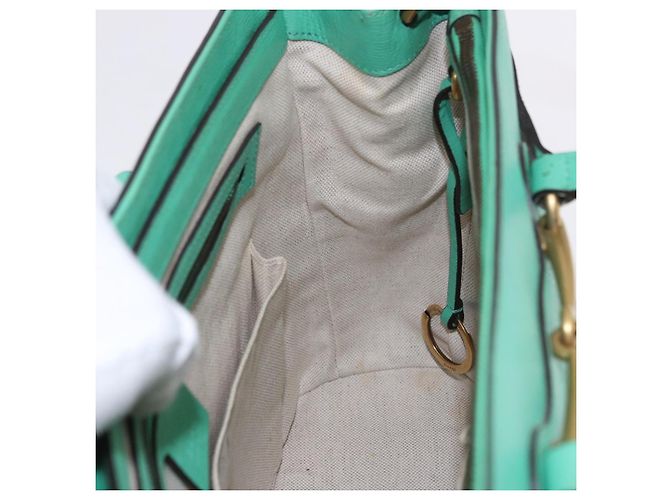 Borsa GUCCI in pelle 2way Verde Oro 319795 Auth 192124V D'oro - vista 20