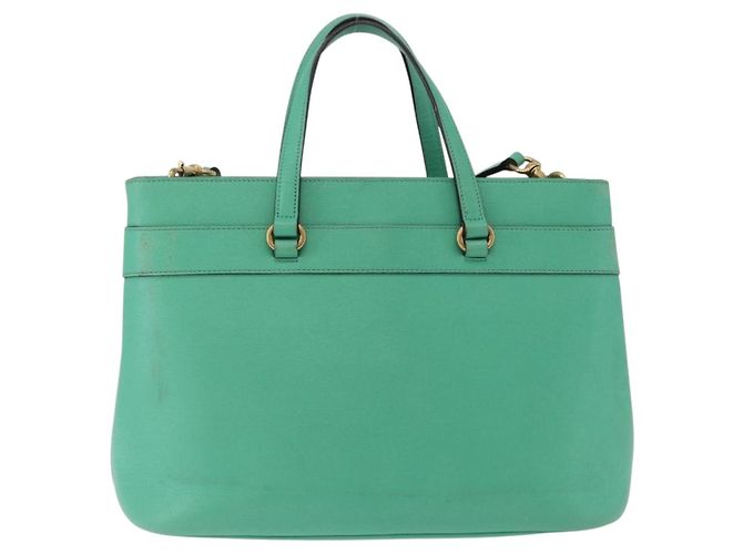 Borsa GUCCI in pelle 2way Verde Oro 319795 Auth 192124V D'oro - vista 3
