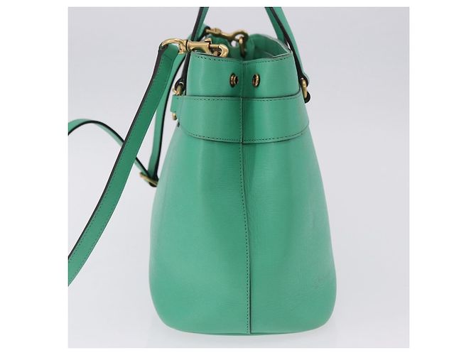 Borsa GUCCI in pelle 2way Verde Oro 319795 Auth 192124V D'oro - vista 5