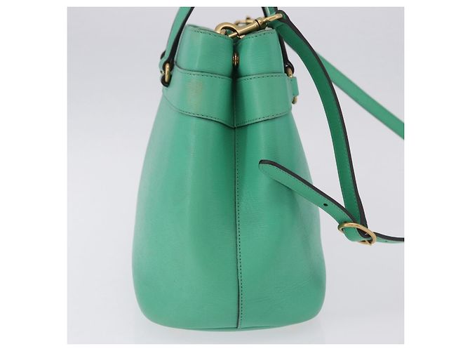 Borsa GUCCI in pelle 2way Verde Oro 319795 Auth 192124V D'oro - vista 6