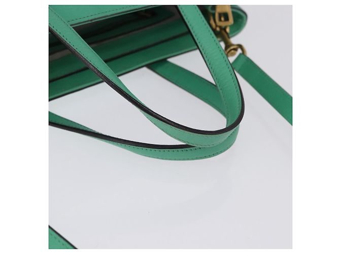 Borsa GUCCI in pelle 2way Verde Oro 319795 Auth 192124V D'oro - vista 8