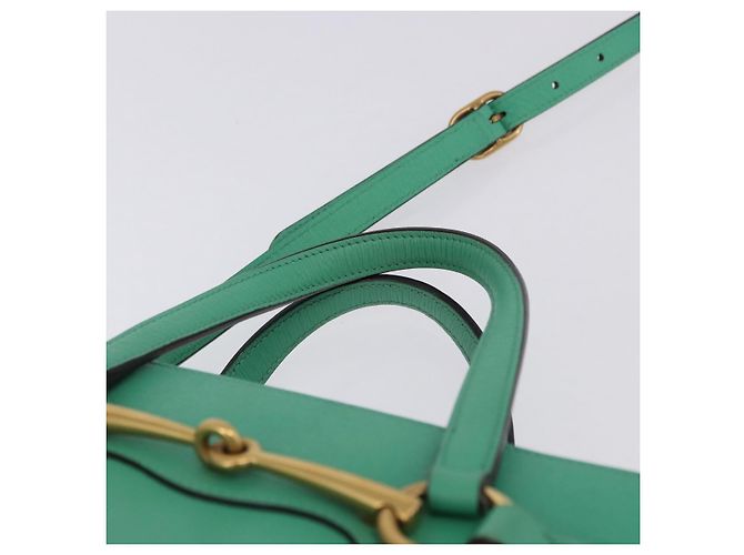 Borsa GUCCI in pelle 2way Verde Oro 319795 Auth 192124V D'oro - vista 9