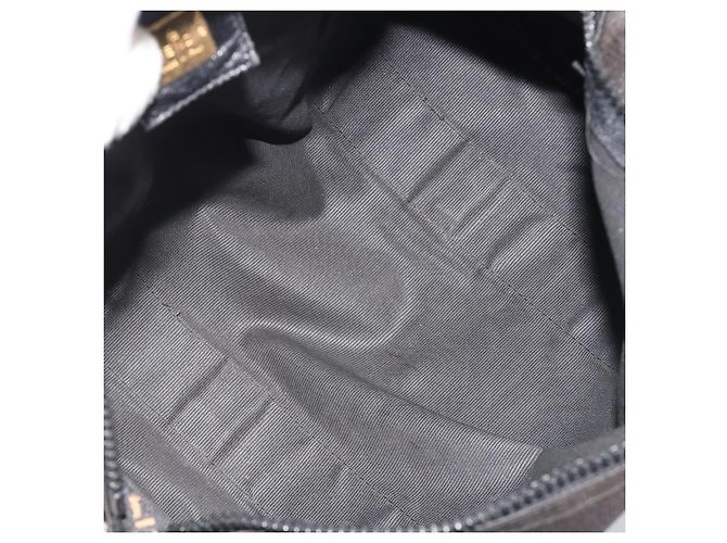 Borsa FENDI in tela 2way Nero Oro Auth 191061 D'oro - vista 11