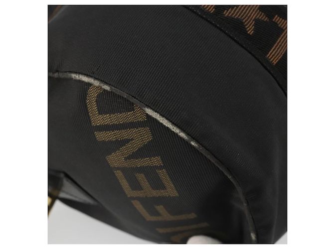 Borsa FENDI in tela 2way Nero Oro Auth 191061 D'oro - vista 16