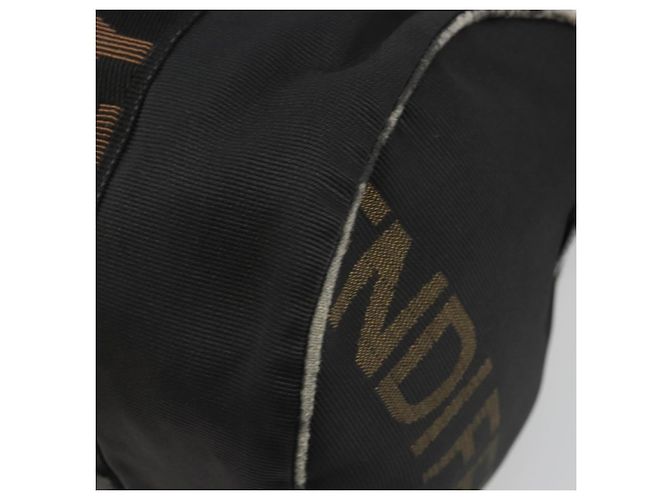 Borsa FENDI in tela 2way Nero Oro Auth 191061 D'oro - vista 17
