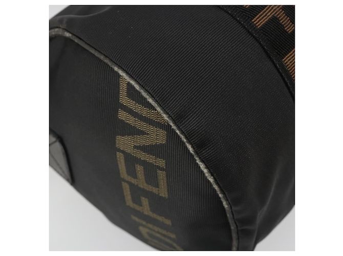 Borsa FENDI in tela 2way Nero Oro Auth 191061 D'oro - vista 18