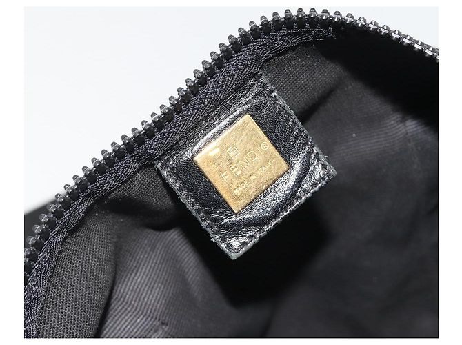 Borsa FENDI in tela 2way Nero Oro Auth 191061 D'oro - vista 20