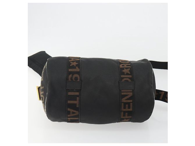 Borsa FENDI in tela 2way Nero Oro Auth 191061 D'oro - vista 5