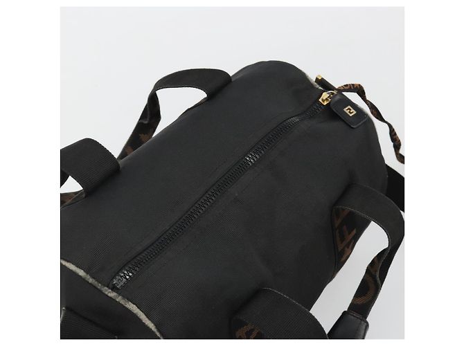 Borsa FENDI in tela 2way Nero Oro Auth 191061 D'oro - vista 6
