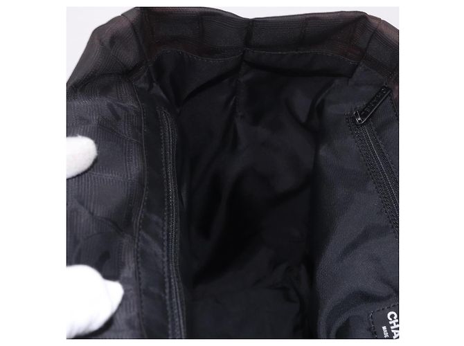 CHANEL Nuova Borsa Tote Travel in Nylon Nero CC Auth gh2153 - vista 19